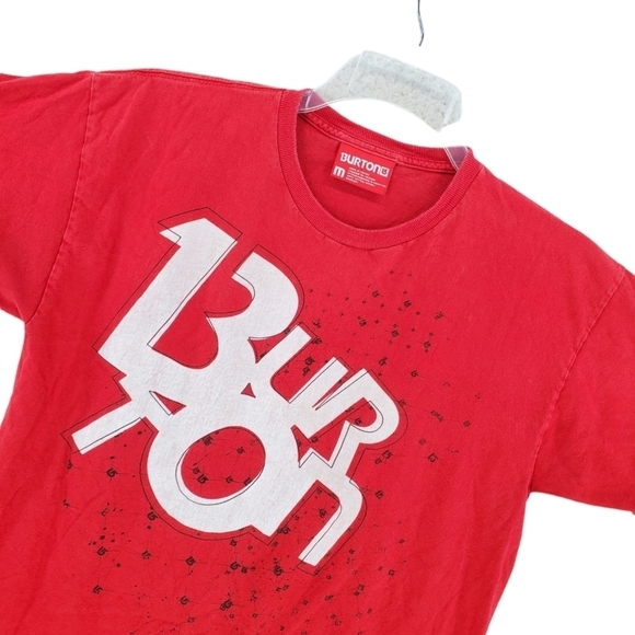 Burton Red T-Shirt Mens M Graphic Print Cotton Sleeveless Crewneck - Picture 2 of 8